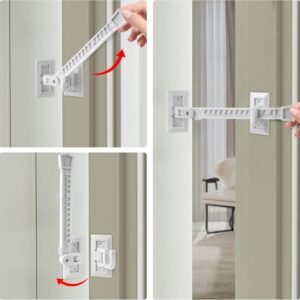 Alternative view of Adjustable Cat Door Holder Latch, Child Proof Door Lock and Pinch Guard, Alternative of Pet Gates and Interior Cat Door, Dog Proof Cat Feeding Station & Litter Box